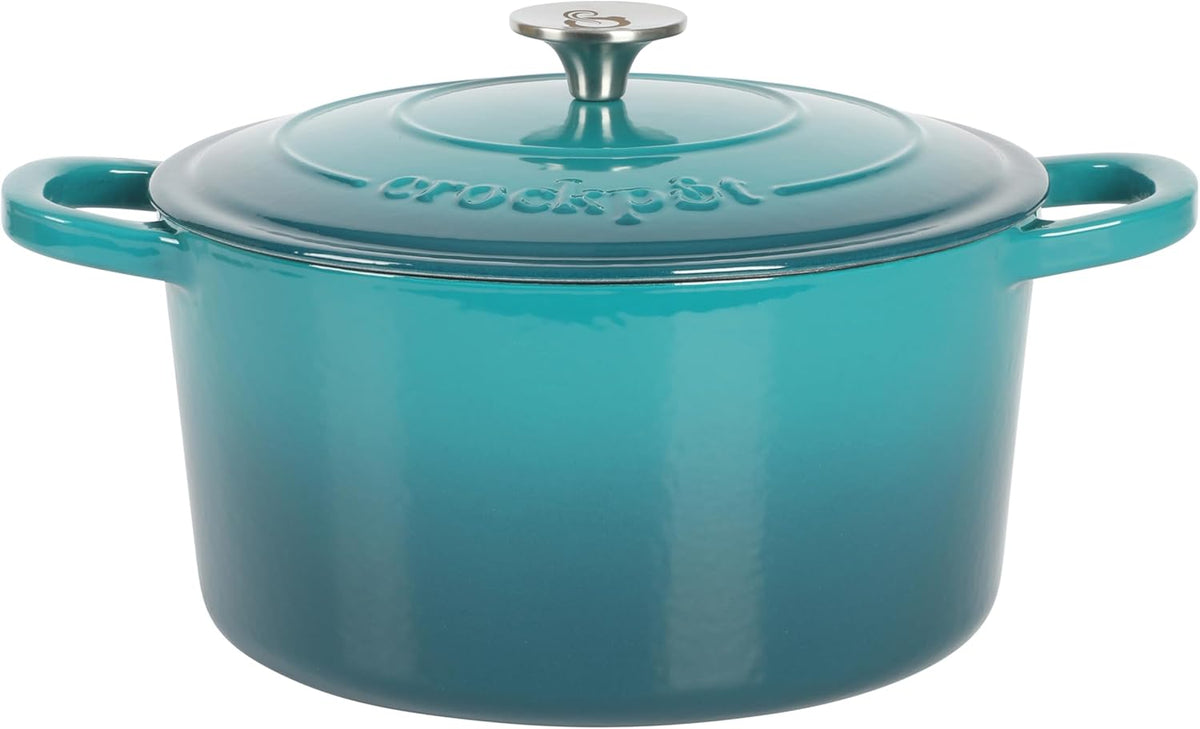 3 Quart Enameled Cast Iron Dutch Oven – Aqua - Curated Catalog U9