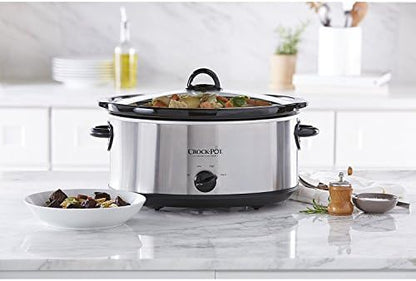 7 Quart Oval Manual Slow Cooker – Stainless Steel - Curated Catalog V0