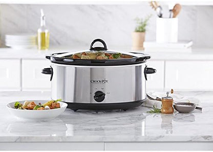 7 Quart Oval Manual Slow Cooker – Stainless Steel - Curated Catalog V0