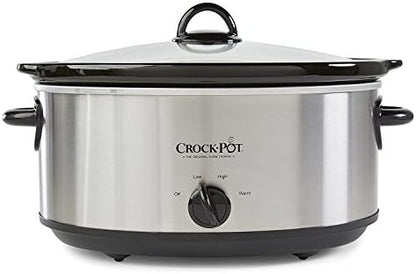 7 Quart Oval Manual Slow Cooker – Stainless Steel - Curated Catalog D6