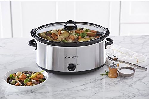 7 Quart Oval Manual Slow Cooker – Stainless Steel - Curated Catalog D6