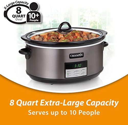 8 Quart Programmable Slow Cooker with Auto Warm - Curated Catalog Q3