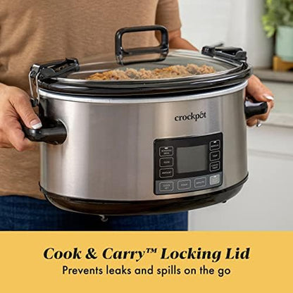 7 Quart Portable Programmable Slow Cooker with Timer - Curated Catalog J6