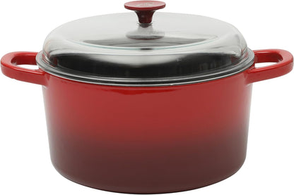 3 Quart Enameled Cast Iron Dutch Oven – Aqua - Curated Catalog U9