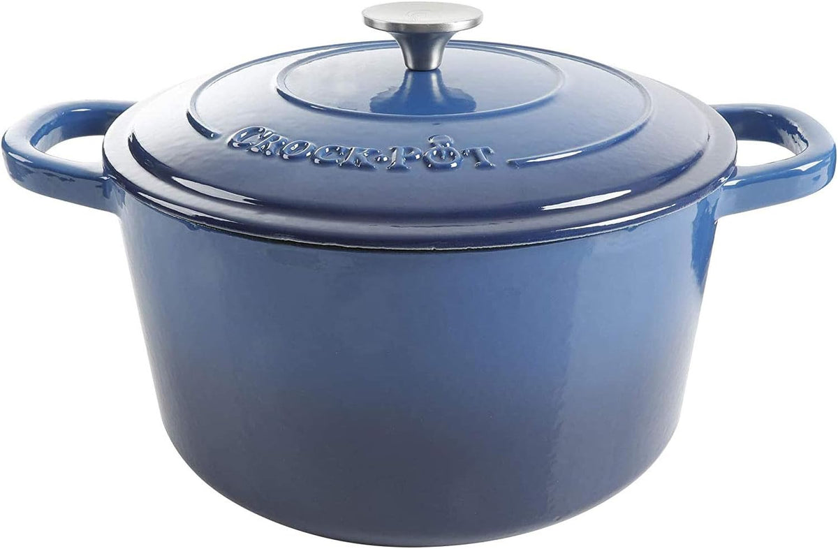 3 Quart Enameled Cast Iron Dutch Oven – Aqua - Curated Catalog U9