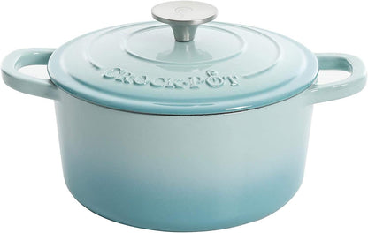 3 Quart Enameled Cast Iron Dutch Oven – Aqua - Curated Catalog U9
