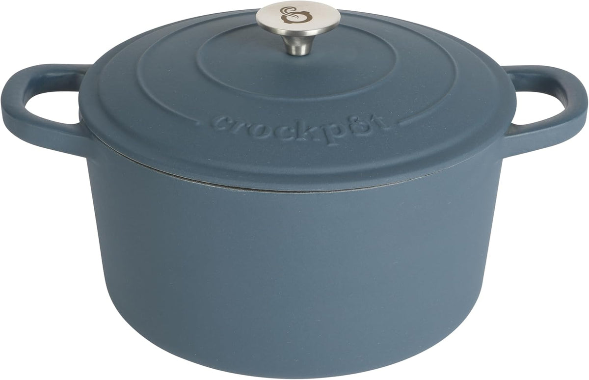 3 Quart Enameled Cast Iron Dutch Oven – Aqua - Curated Catalog O5