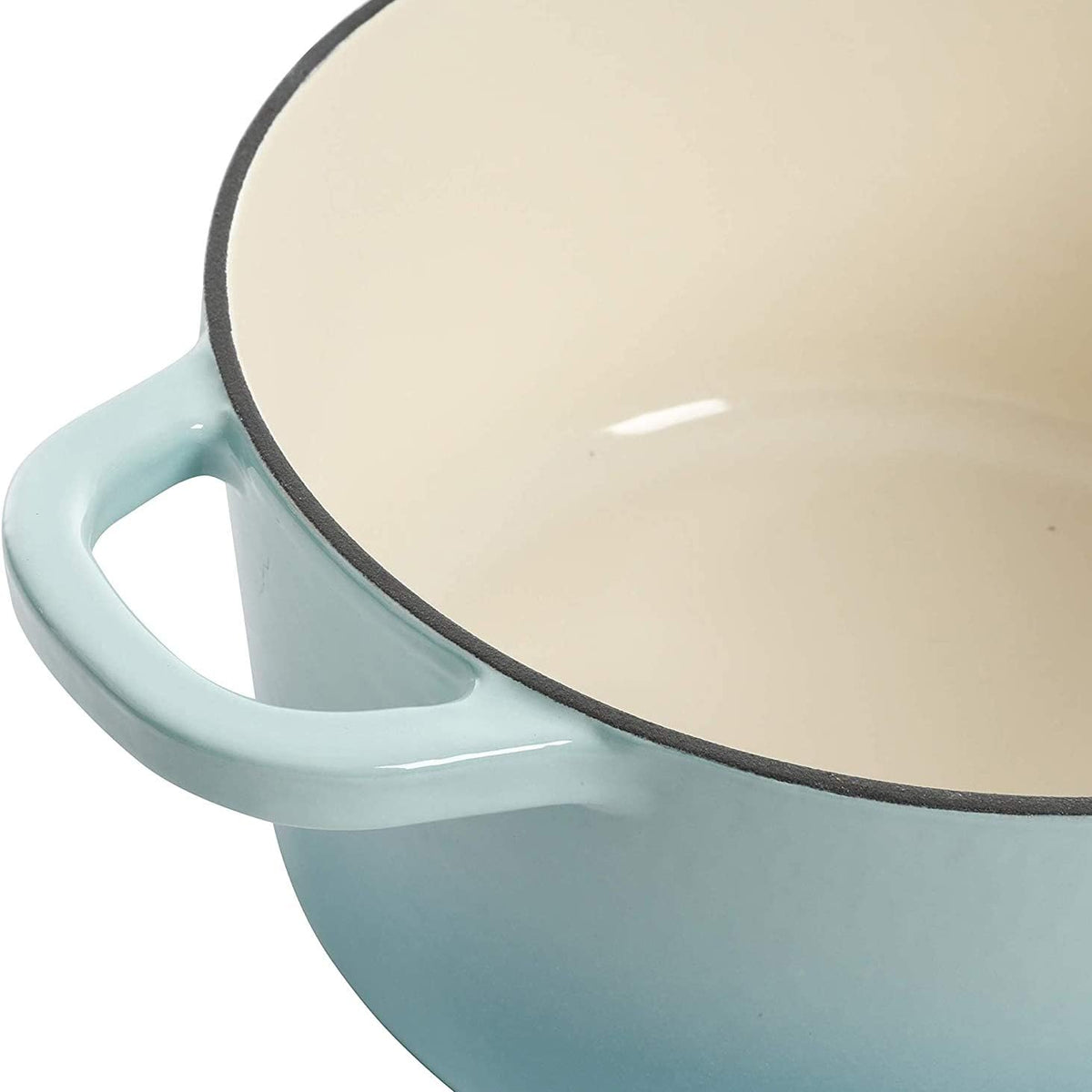 3 Quart Enameled Cast Iron Dutch Oven – Aqua - Curated Catalog U9