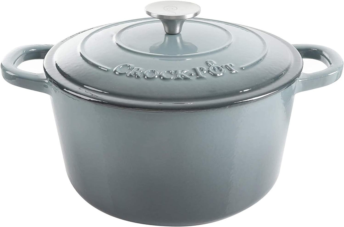 3 Quart Enameled Cast Iron Dutch Oven – Aqua - Curated Catalog O5